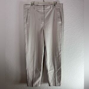 COS Women's Light Beige Flat Front Trouser Size 12